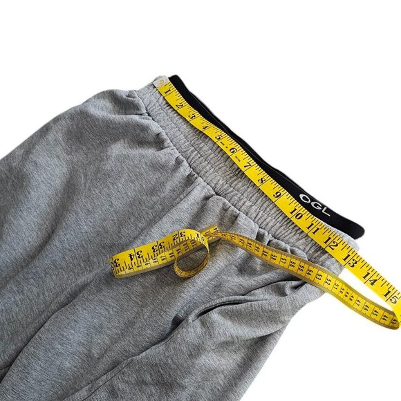 OGL Womens Double Waistband Jogger Sweatpants, Gray Heathered, Size Medium - Picture 4 of 8